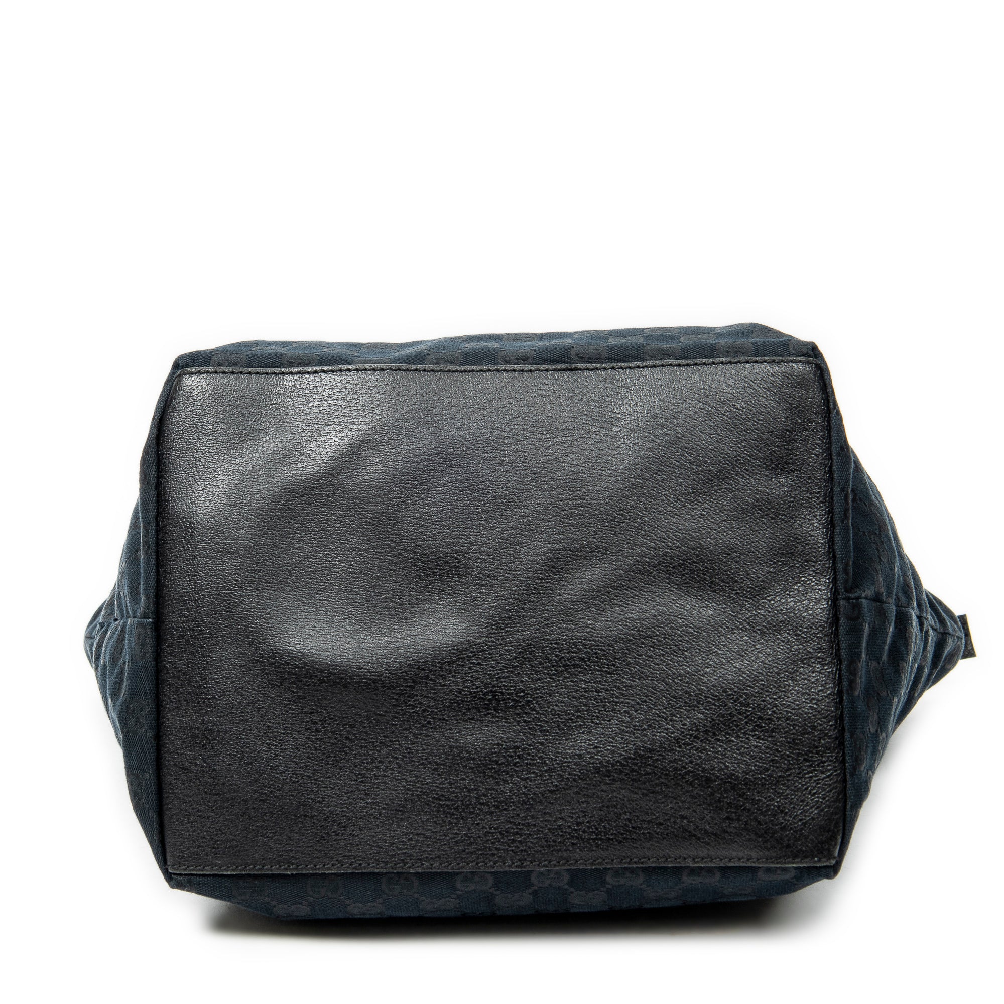 Shoulder Bag Large Web Shopping Tote Black Monogrammed Canvas