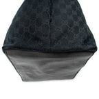 Shoulder Bag Large Web Shopping Tote Black Monogrammed Canvas