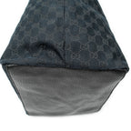 Shoulder Bag Large Web Shopping Tote Black Monogrammed Canvas