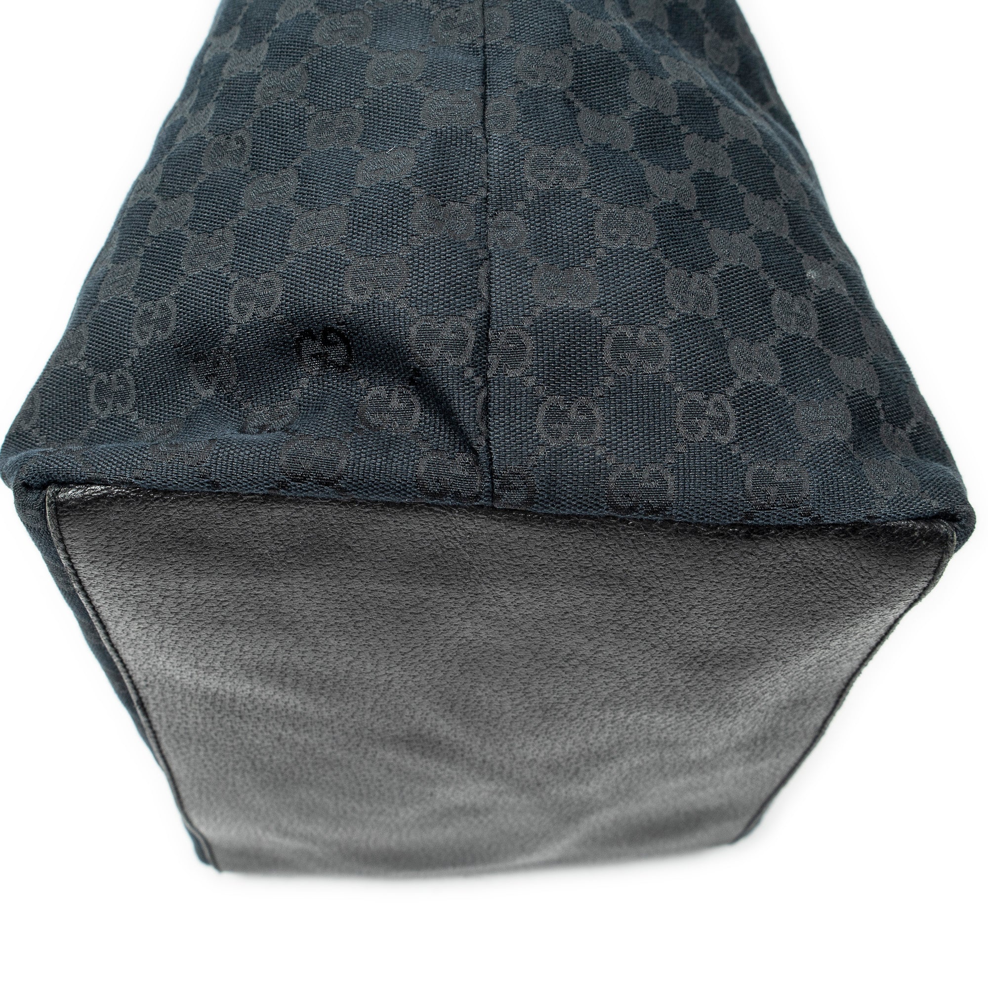 Shoulder Bag Large Web Shopping Tote Black Monogrammed Canvas