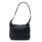 Shoulder Bag Zip Hobo Black Monogrammed Canvas