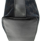 Shoulder Bag Zip Hobo Black Monogrammed Canvas