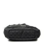 Shoulder Bag Double Pocket Messenger Black Monogrammed Canvas