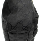 Shoulder Bag Double Pocket Messenger Black Monogrammed Canvas