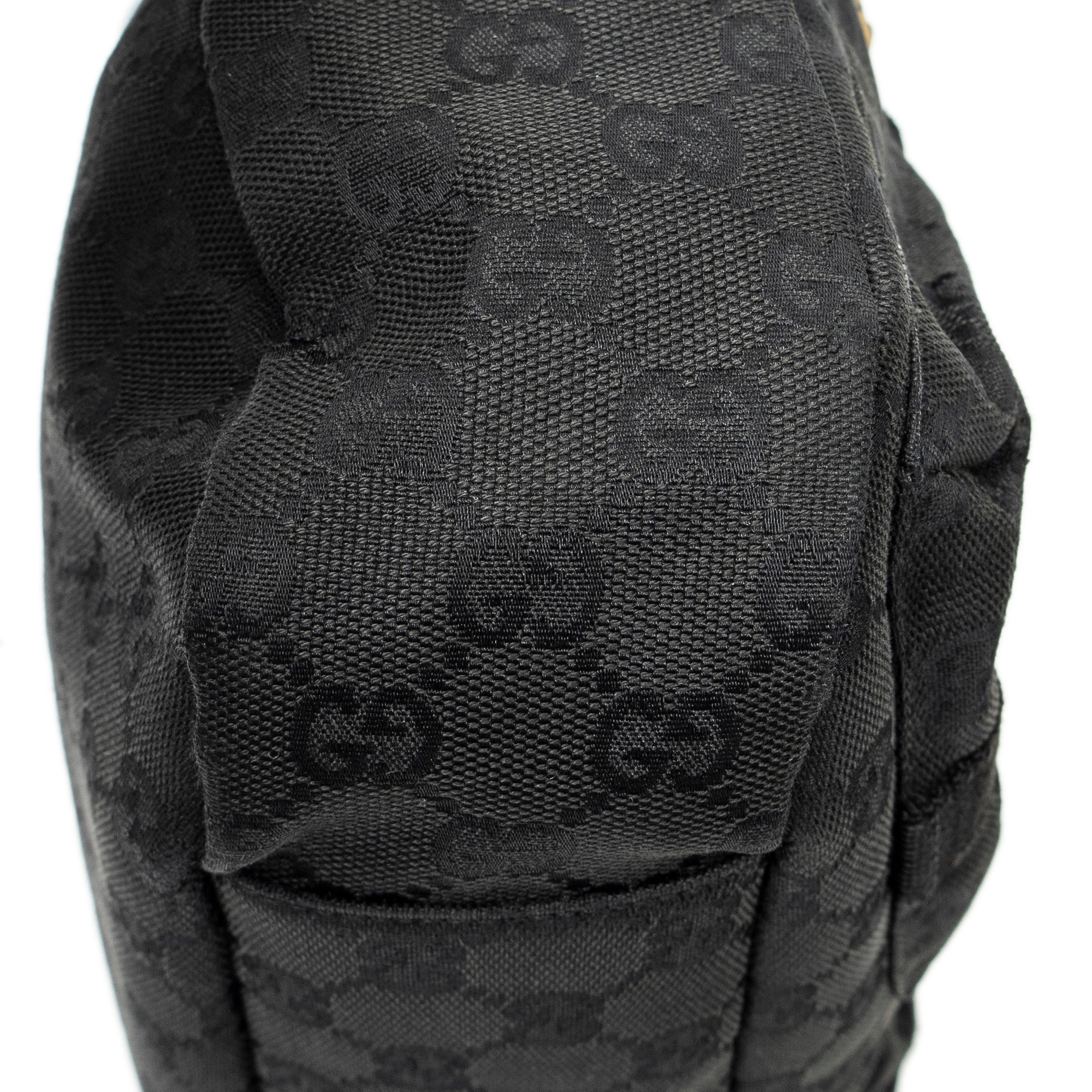 Shoulder Bag Double Pocket Messenger Black Monogrammed Canvas