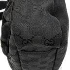 Shoulder Bag Double Pocket Messenger Black Monogrammed Canvas