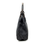 Bolso de hombro pequeño con asa de madera Colbert Hobo lona negra monograma