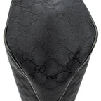 Bolso de hombro pequeño con asa de madera Colbert Hobo lona negra monograma