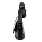Shoulder Bag Web Medium Rubber Messenger Black Guccissima Leather
