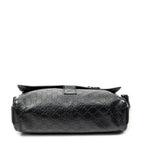 Shoulder Bag Web Medium Rubber Messenger Black Guccissima Leather