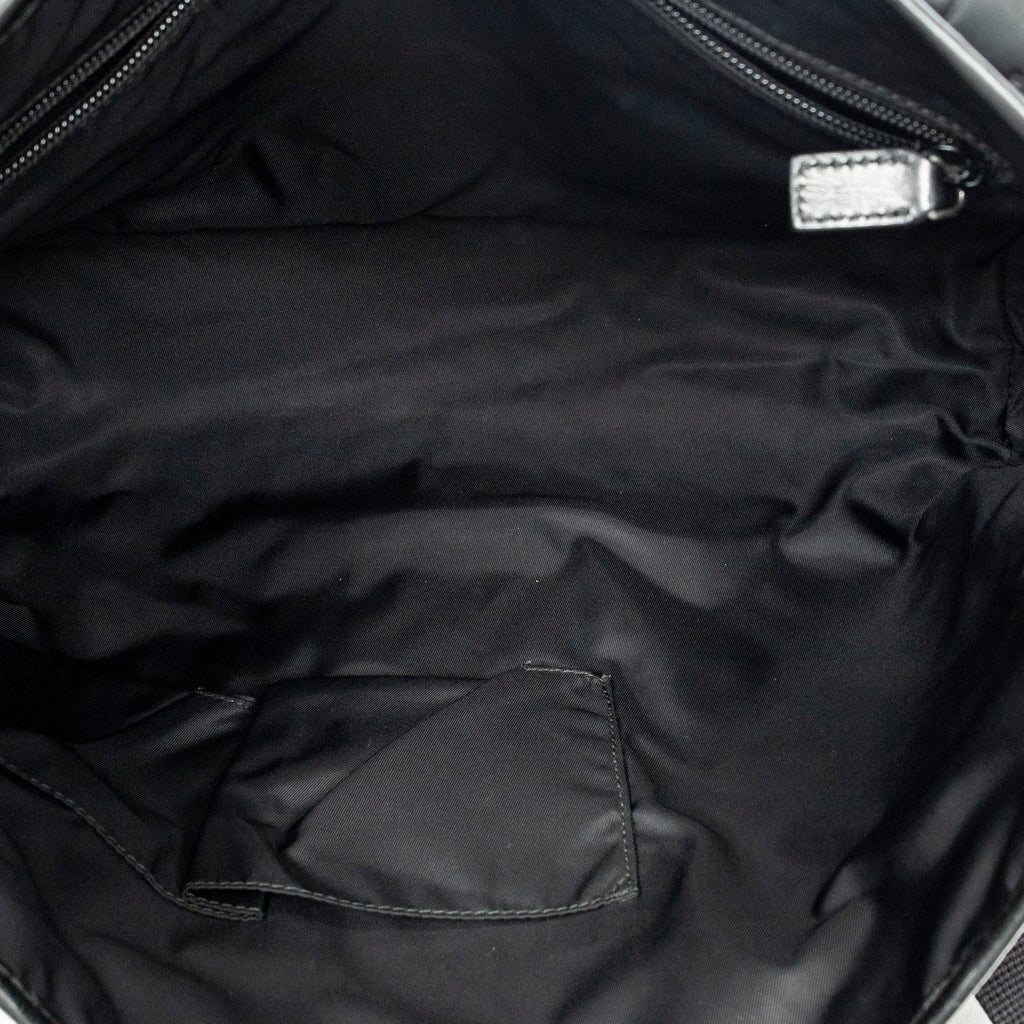 Shoulder Bag Web Medium Rubber Messenger Black Guccissima Leather