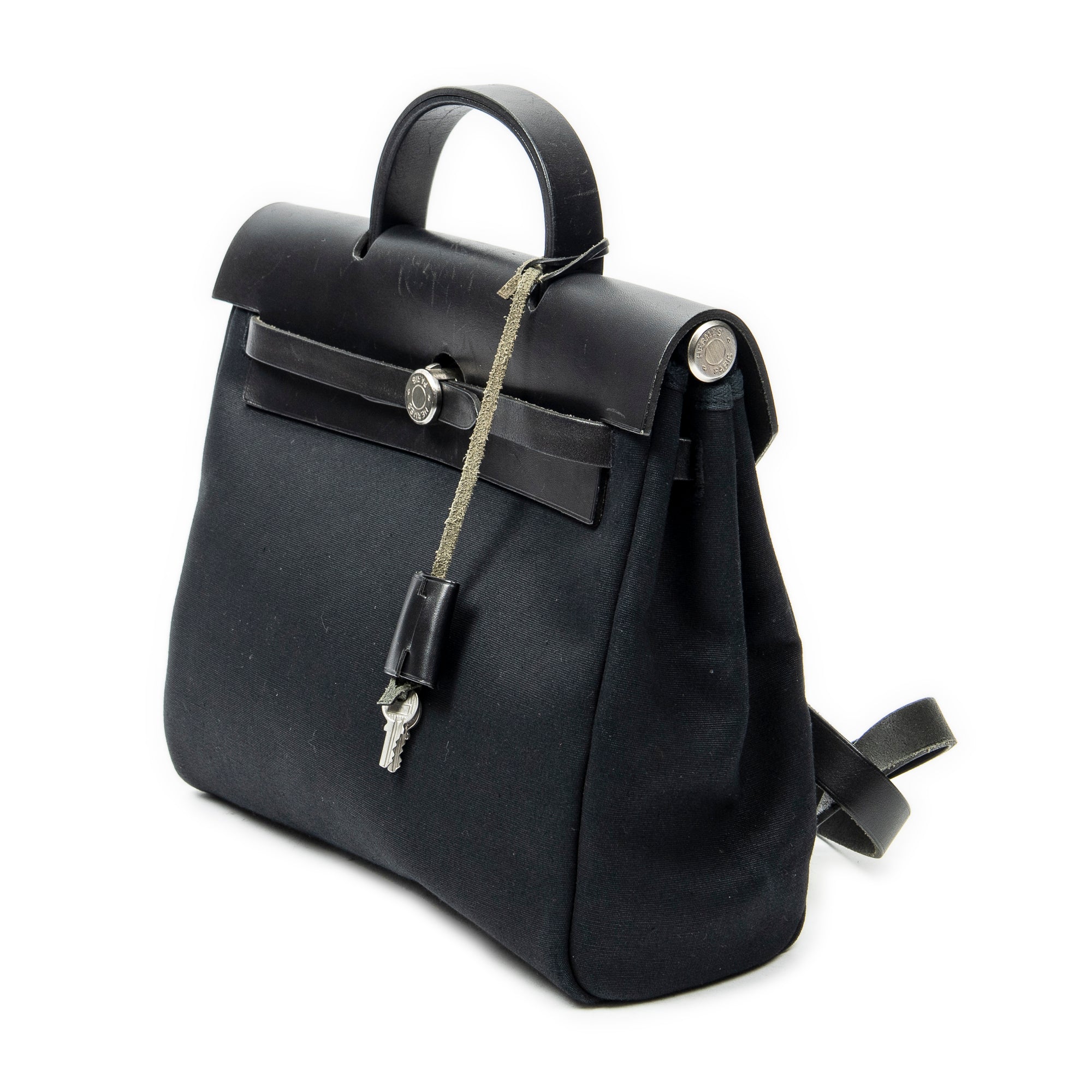Backpack Herbag a Dos PM Black Toile Officier Canvas