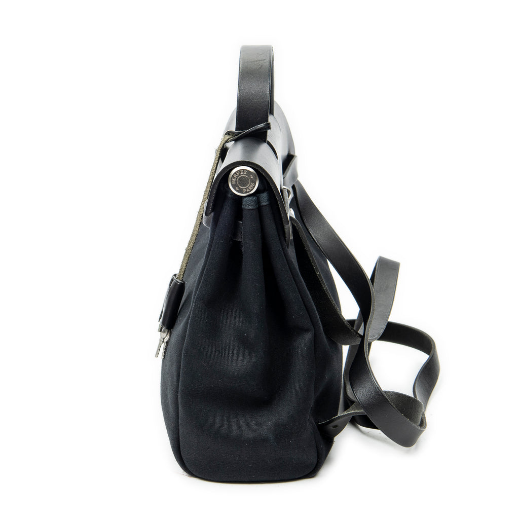 Backpack Herbag a Dos PM Black Toile Officier Canvas