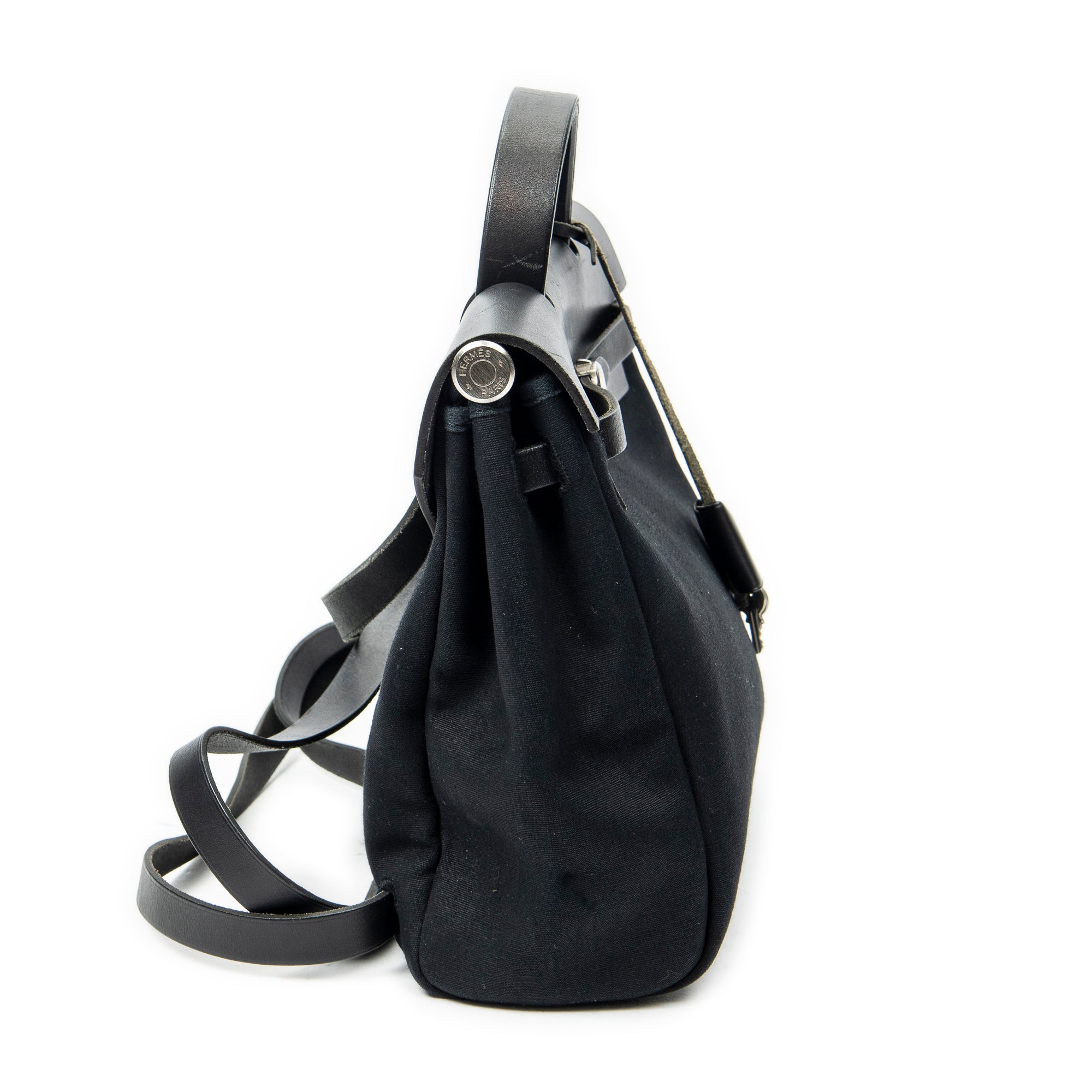 Backpack Herbag a Dos PM Black Toile Officier Canvas