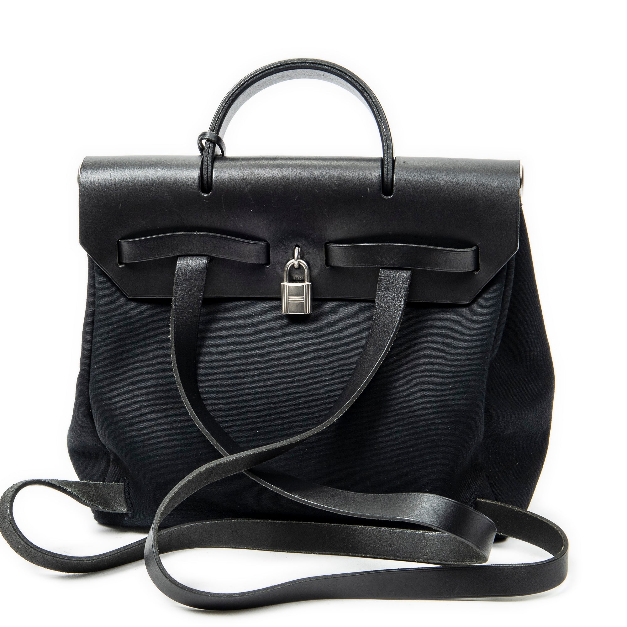 Backpack Herbag a Dos PM Black Toile Officier Canvas