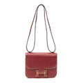 Shoulder Bag Constance 18 Rouge Grenat Epsom Leather