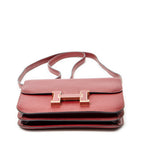 Shoulder Bag Constance 18 Rouge Grenat Epsom Leather