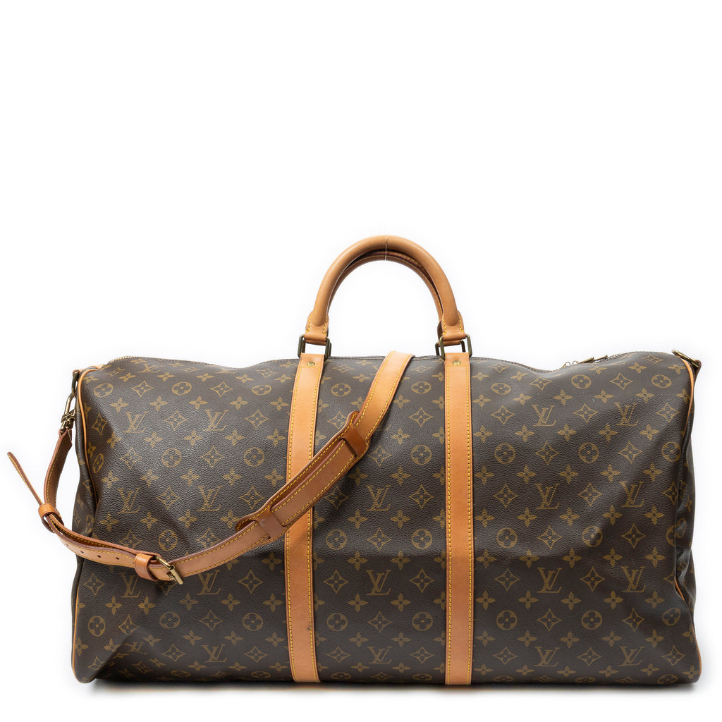 Travel Bag Keepall Bandouliere 60 Brown Monogram Canvas