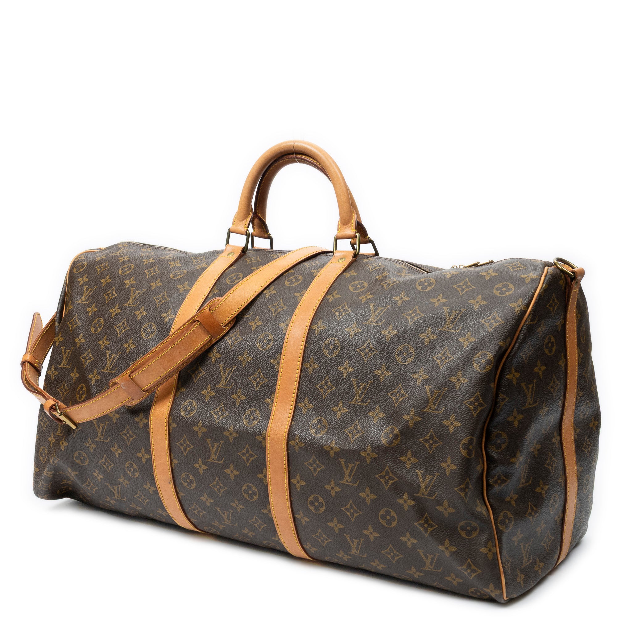 Travel Bag Keepall Bandouliere 60 Brown Monogram Canvas
