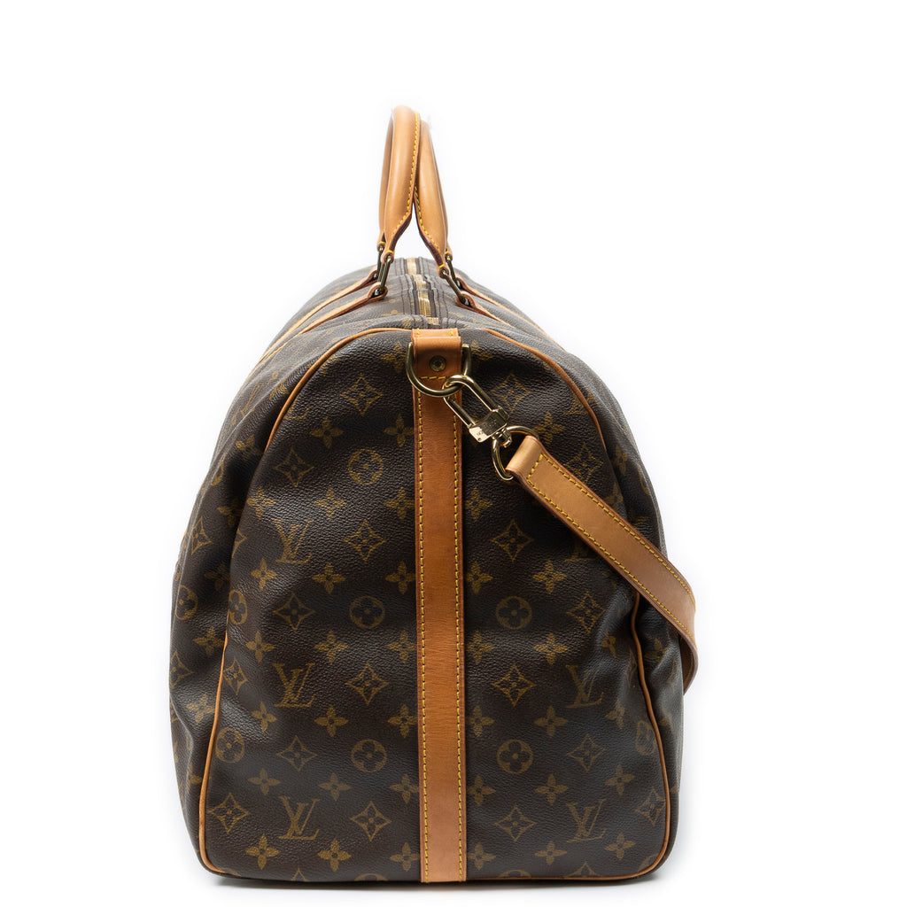 Travel Bag Keepall Bandouliere 60 Brown Monogram Canvas