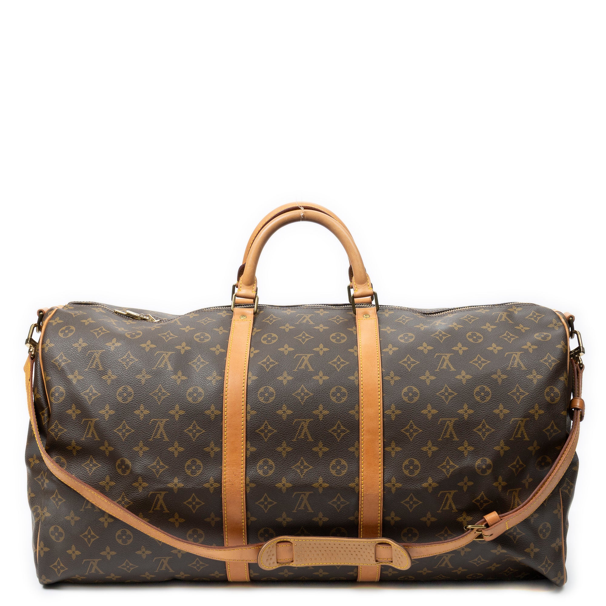 Travel Bag Keepall Bandouliere 60 Brown Monogram Canvas