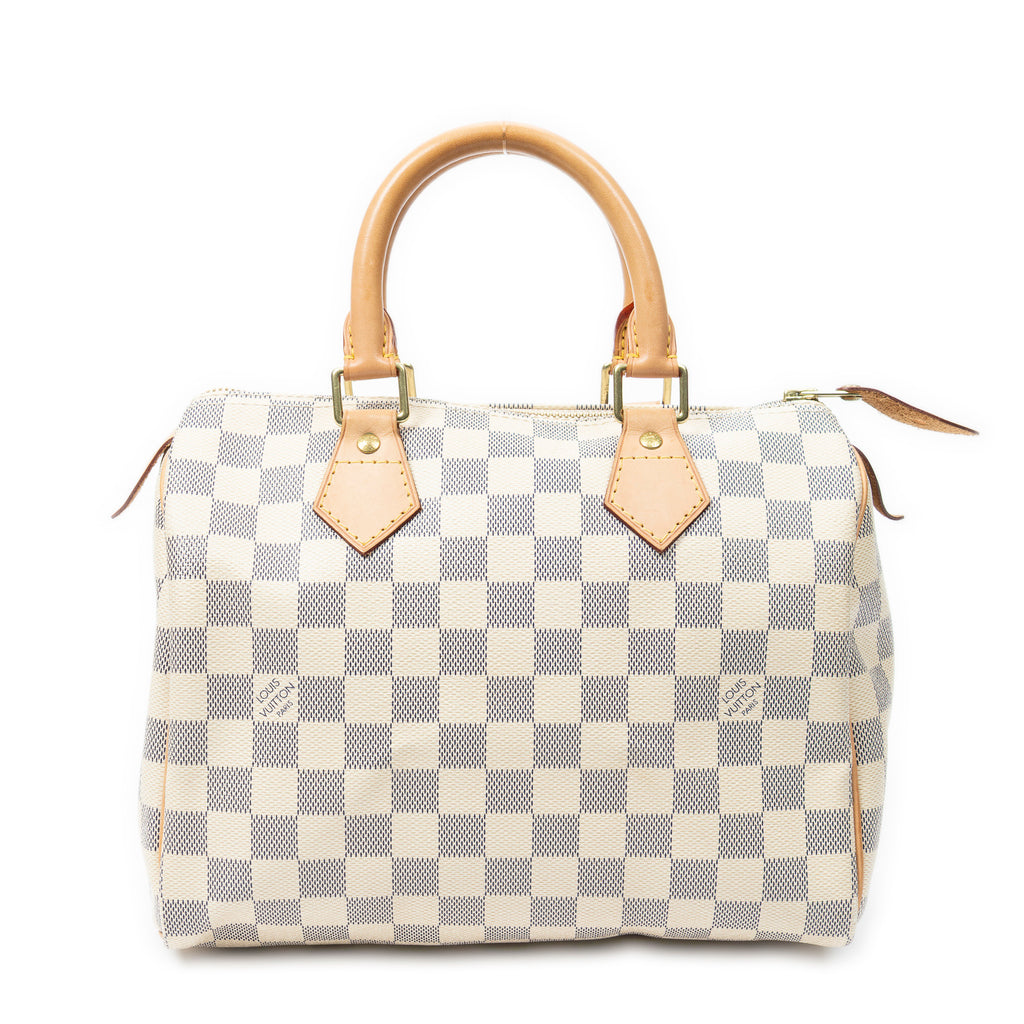 Handbag Speedy 25 Ivory Damier Azur