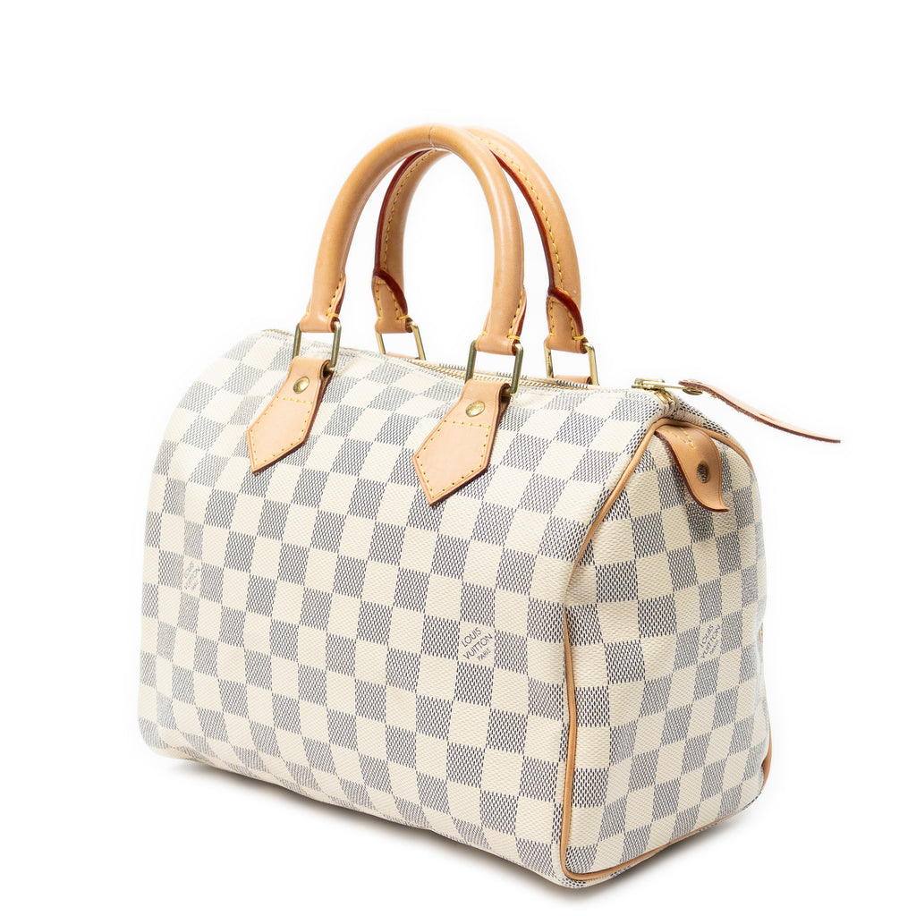 Handbag Speedy 25 Ivory Damier Azur