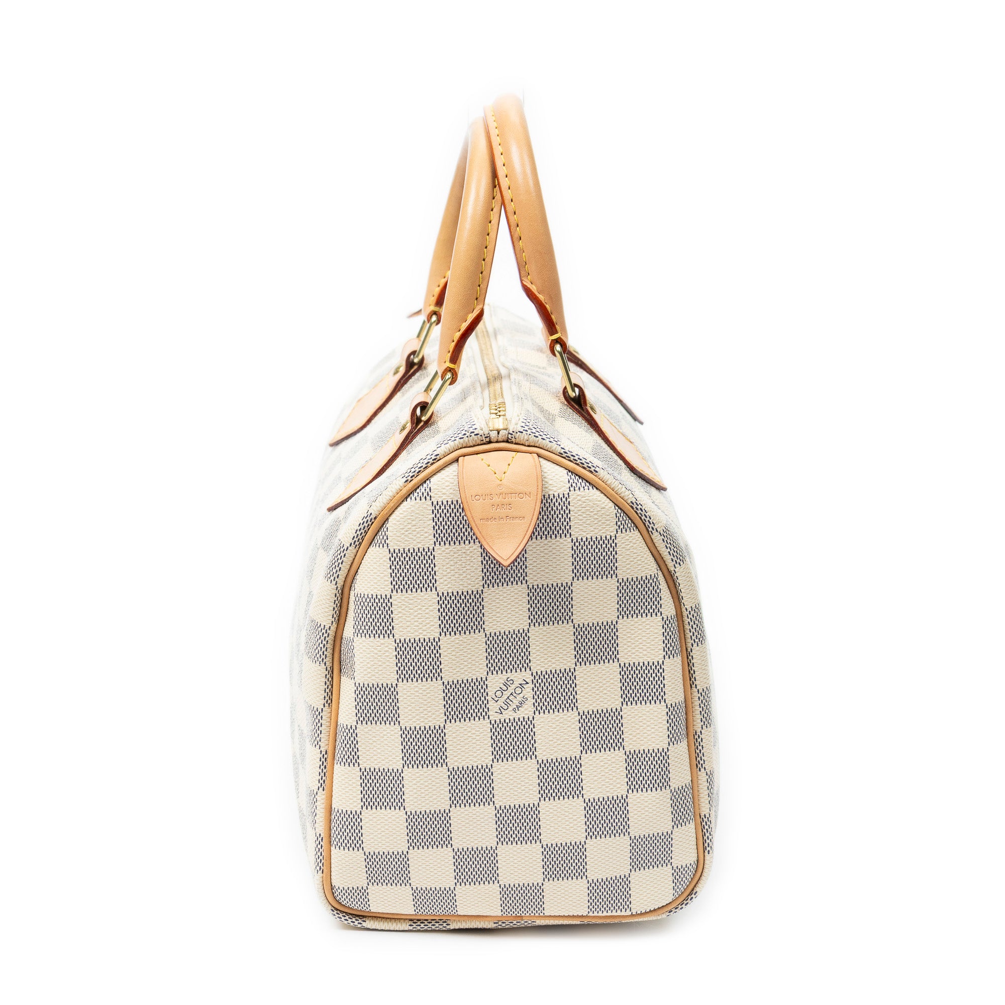 Handbag Speedy 25 Ivory Damier Azur