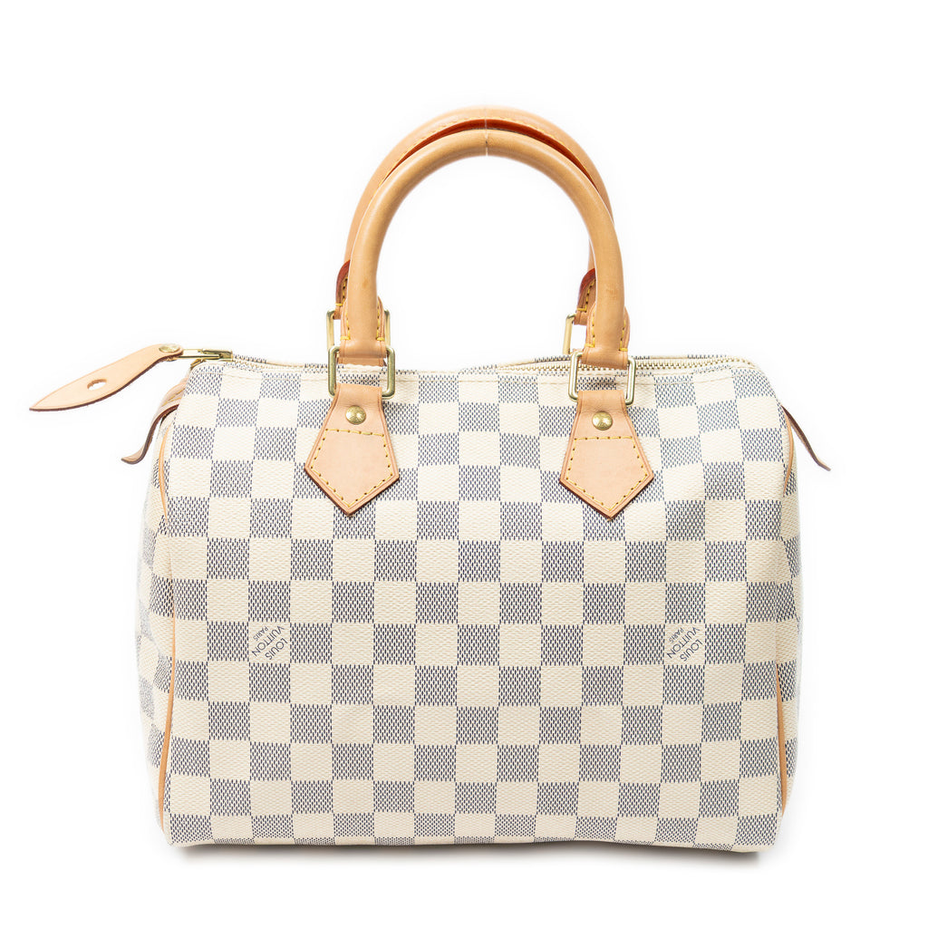 Handbag Speedy 25 Ivory Damier Azur