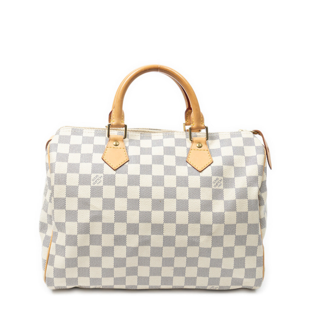Handbag Speedy 30 Ivory Damier Azur