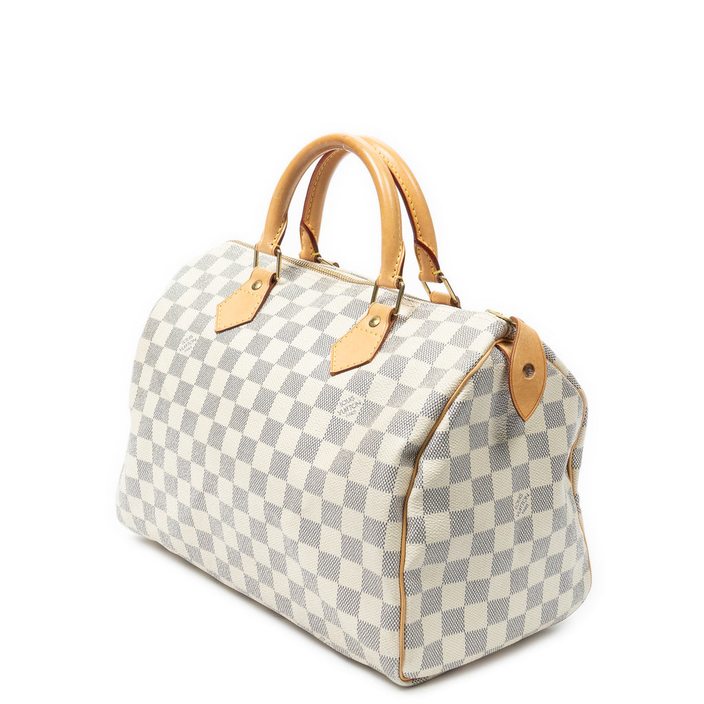 Handbag Speedy 30 Ivory Damier Azur