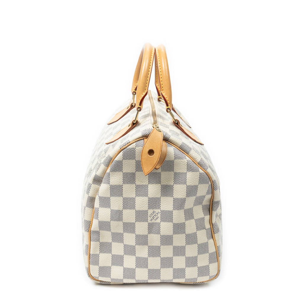 Handbag Speedy 30 Ivory Damier Azur