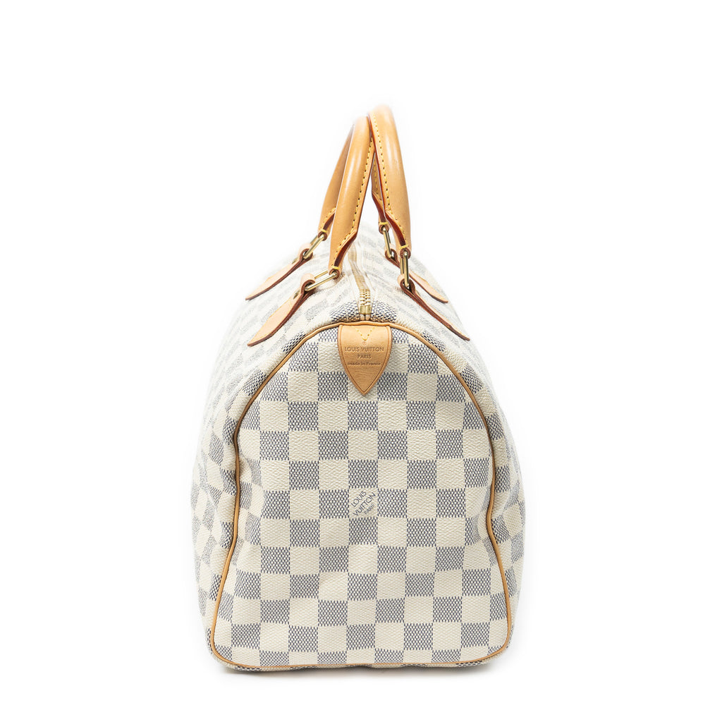 Handbag Speedy 30 Ivory Damier Azur