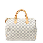 Handbag Speedy 30 Ivory Damier Azur