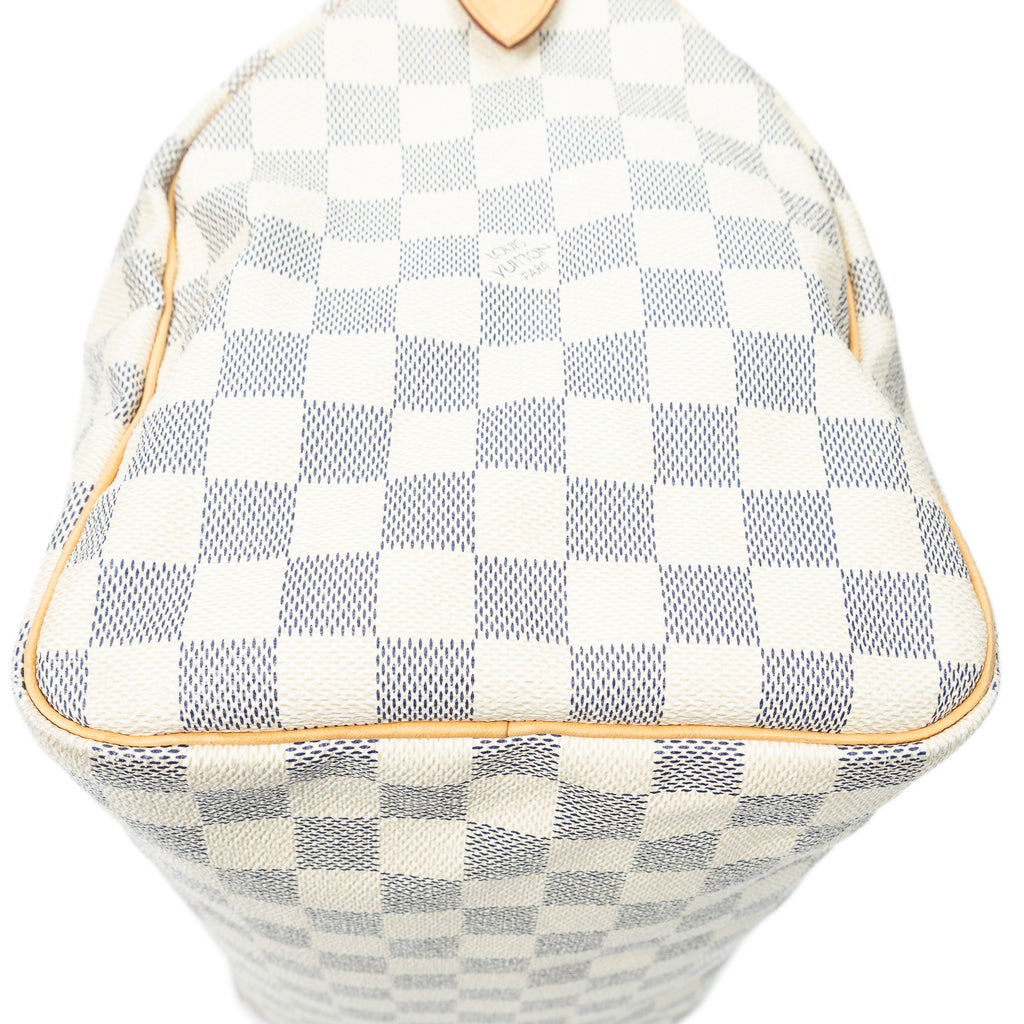 Handbag Speedy 30 Ivory Damier Azur