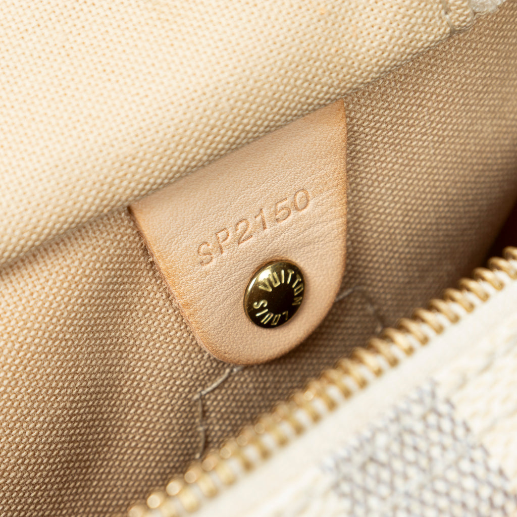 Handbag Speedy 30 Ivory Damier Azur