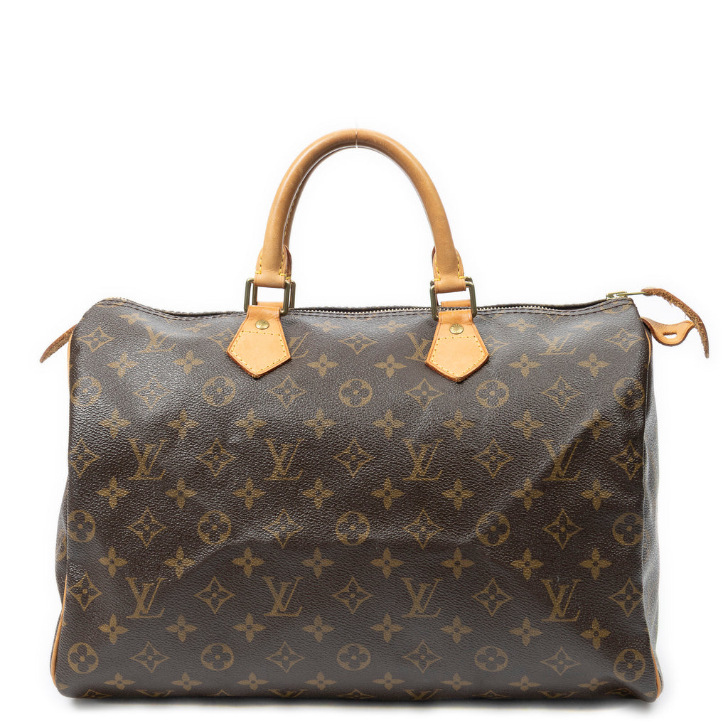 Handbag Speedy 35 Brown Monogram Canvas