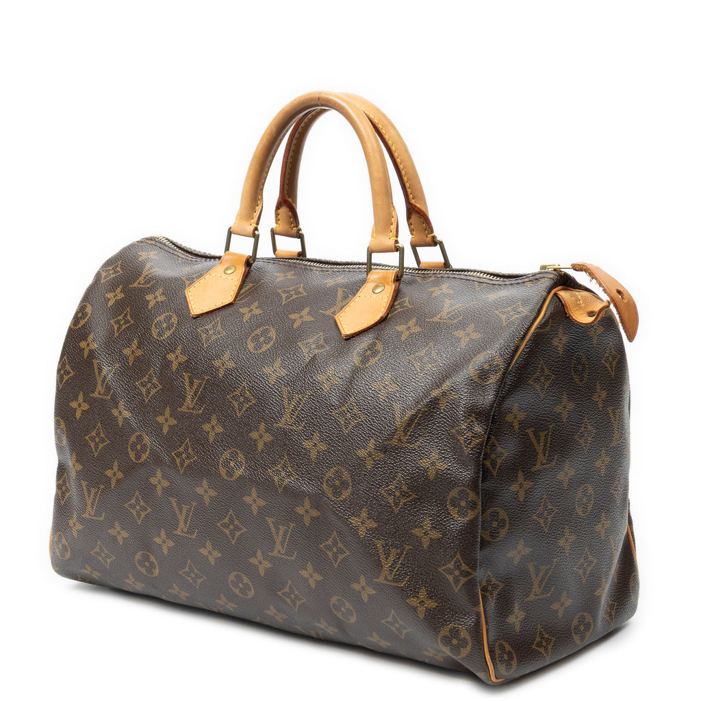 Handbag Speedy 35 Brown Monogram Canvas