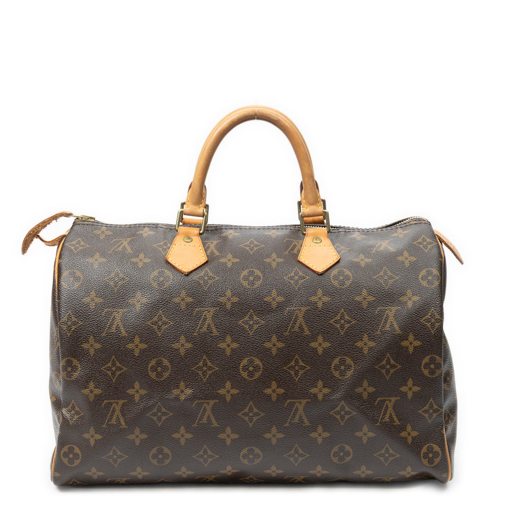 Handbag Speedy 35 Brown Monogram Canvas