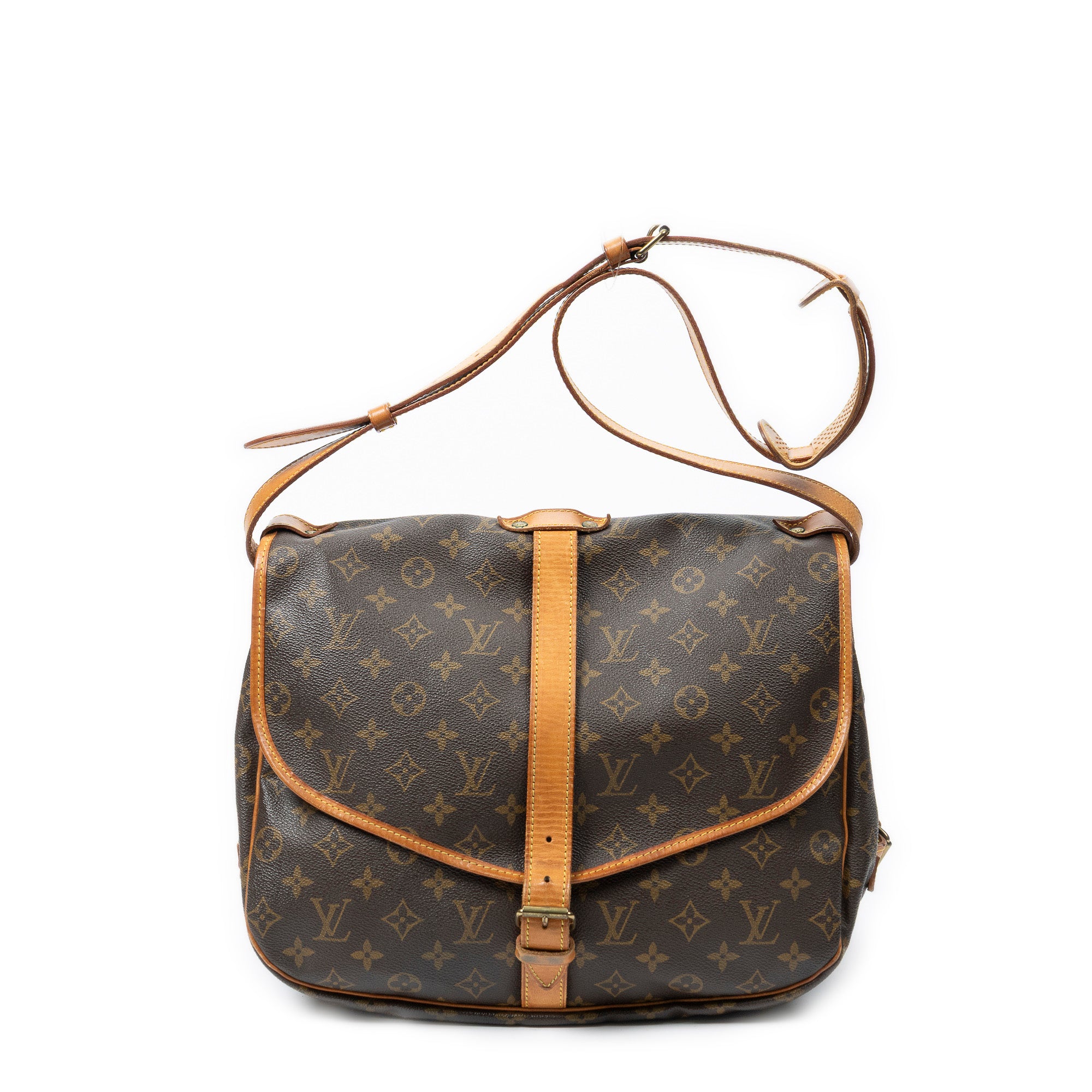Shoulder Bag Saumur GM Brown Monogram Canvas