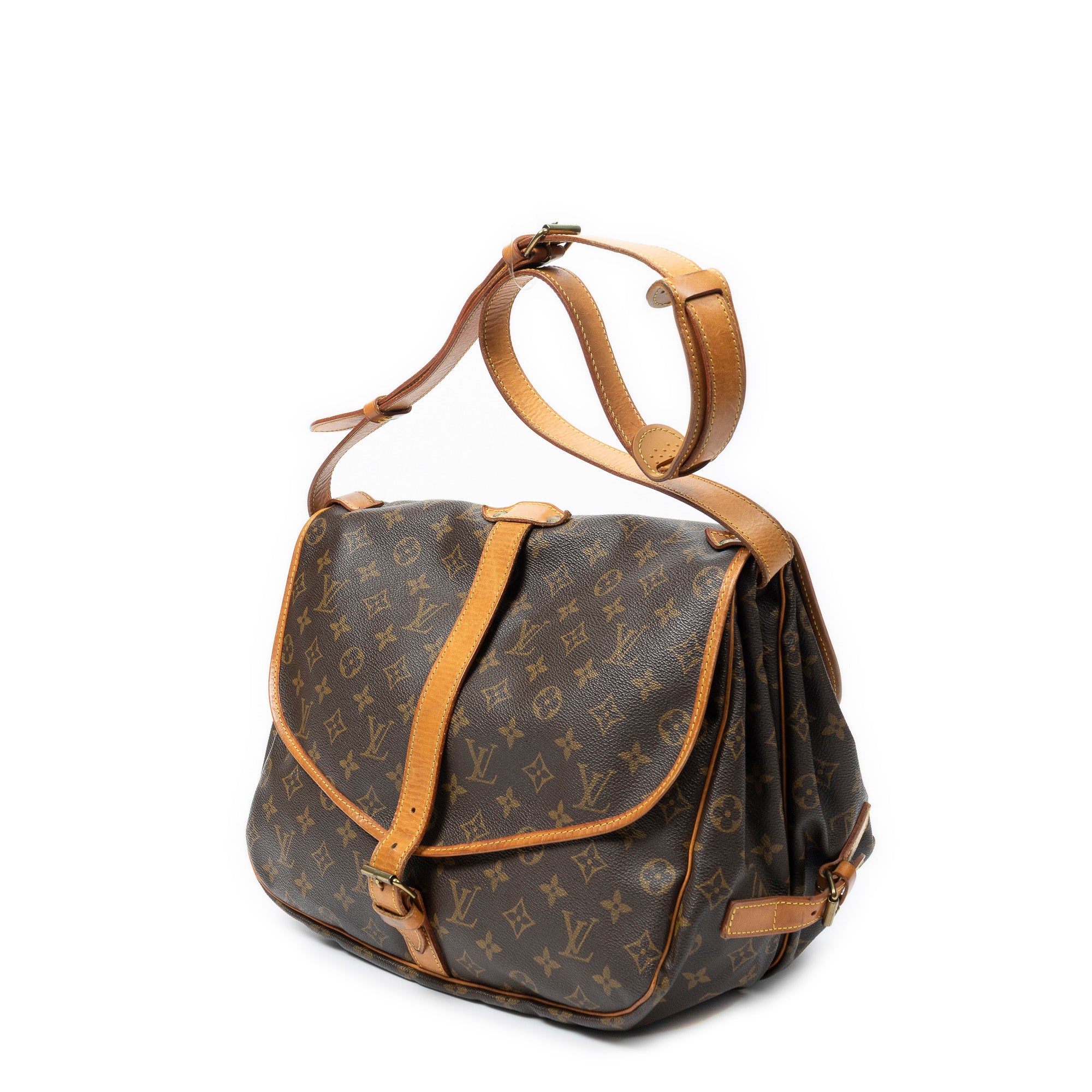 Shoulder Bag Saumur GM Brown Monogram Canvas