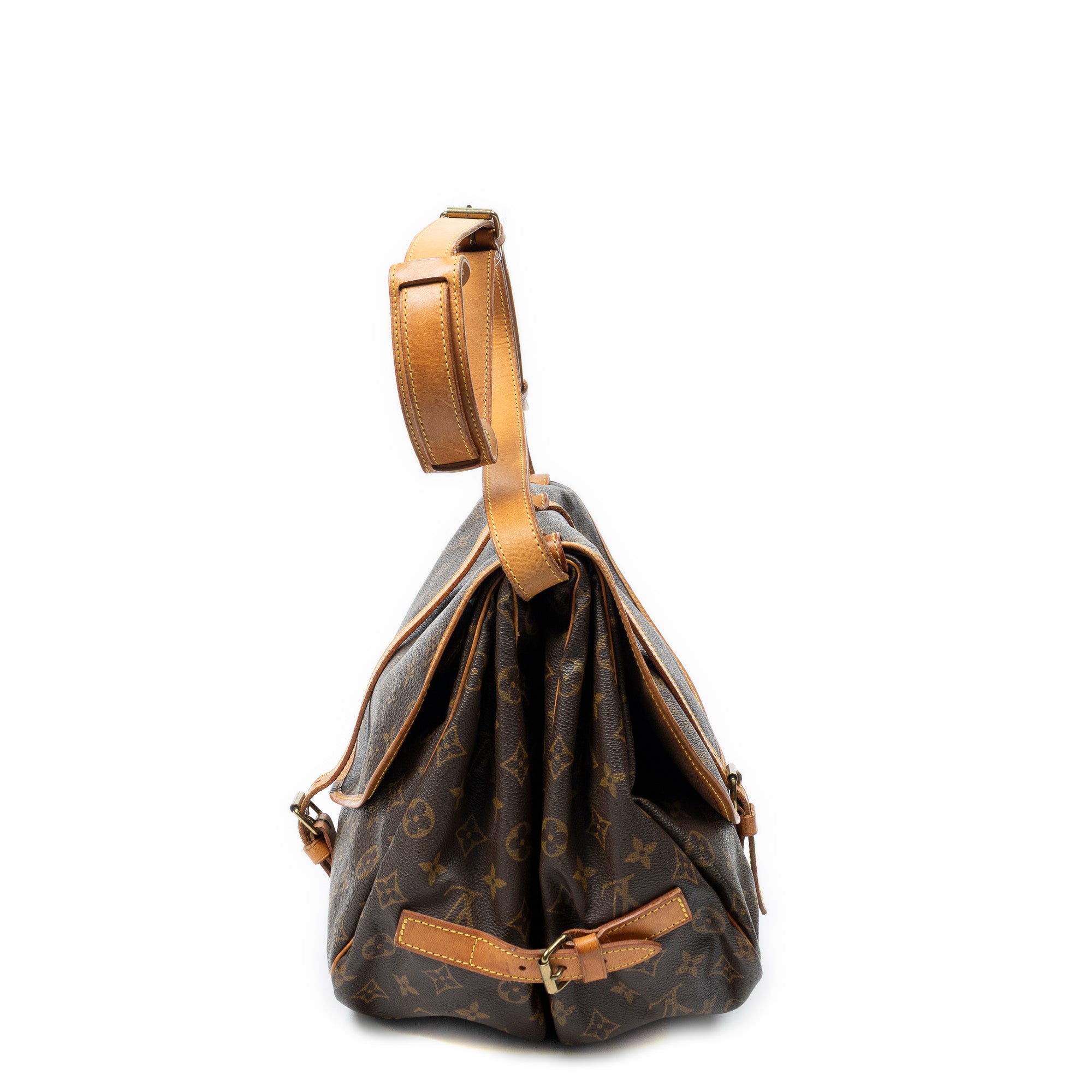 Shoulder Bag Saumur GM Brown Monogram Canvas