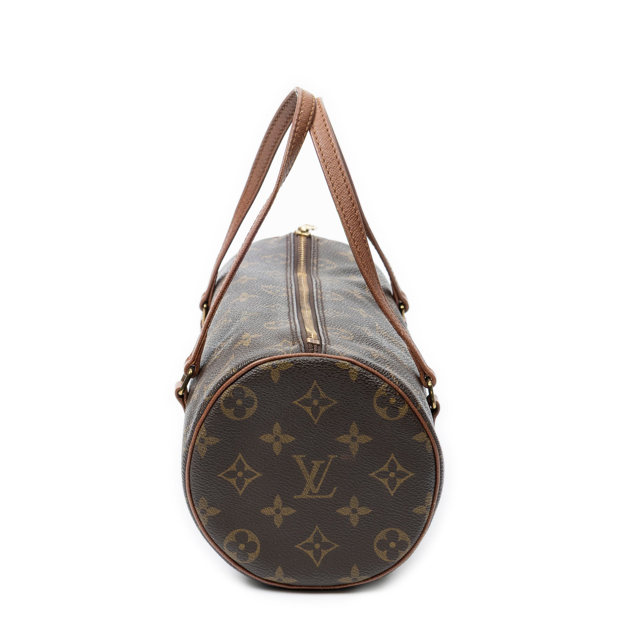 Handbag Papillon 26 Brown Monogram Canvas