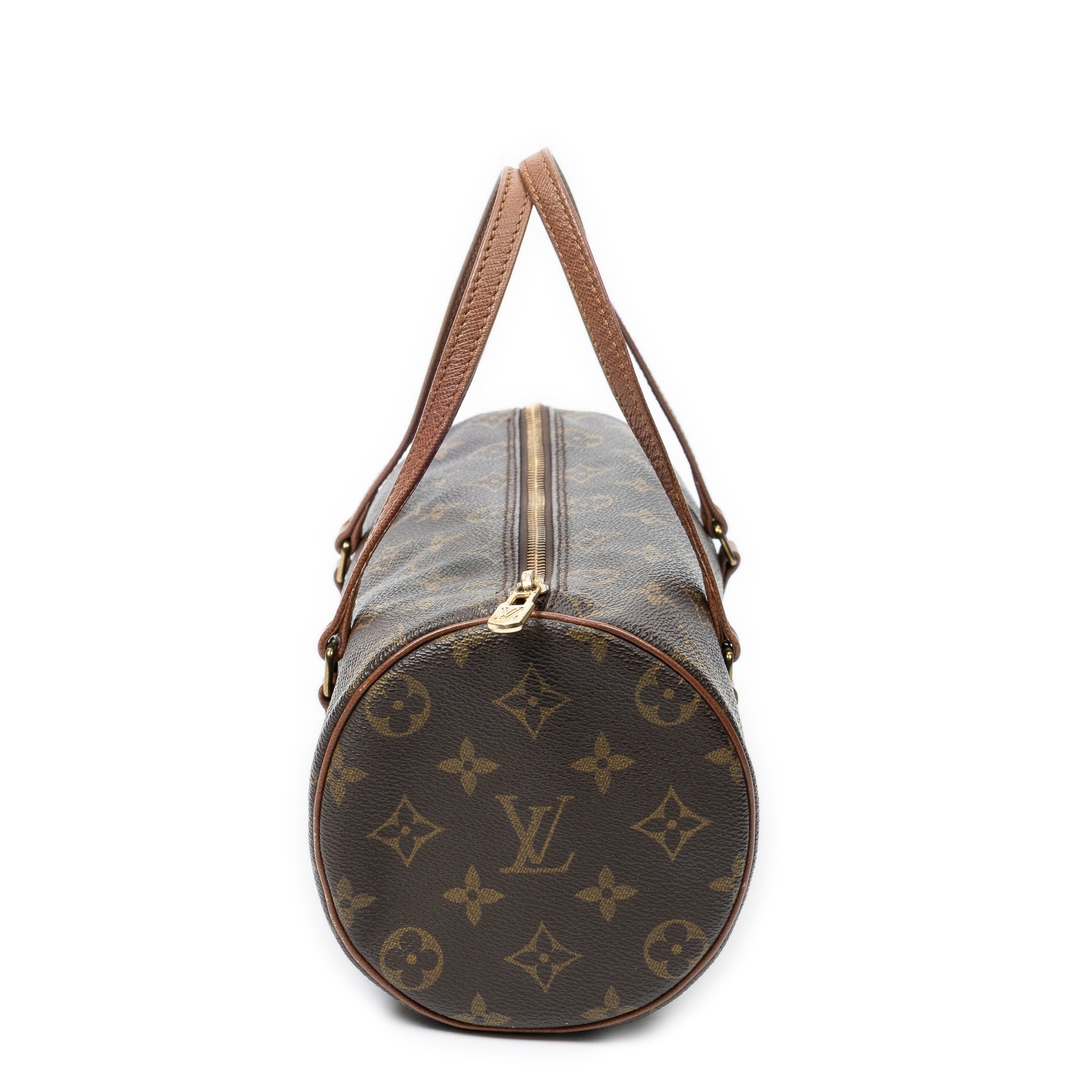 Handbag Papillon 26 Brown Monogram Canvas