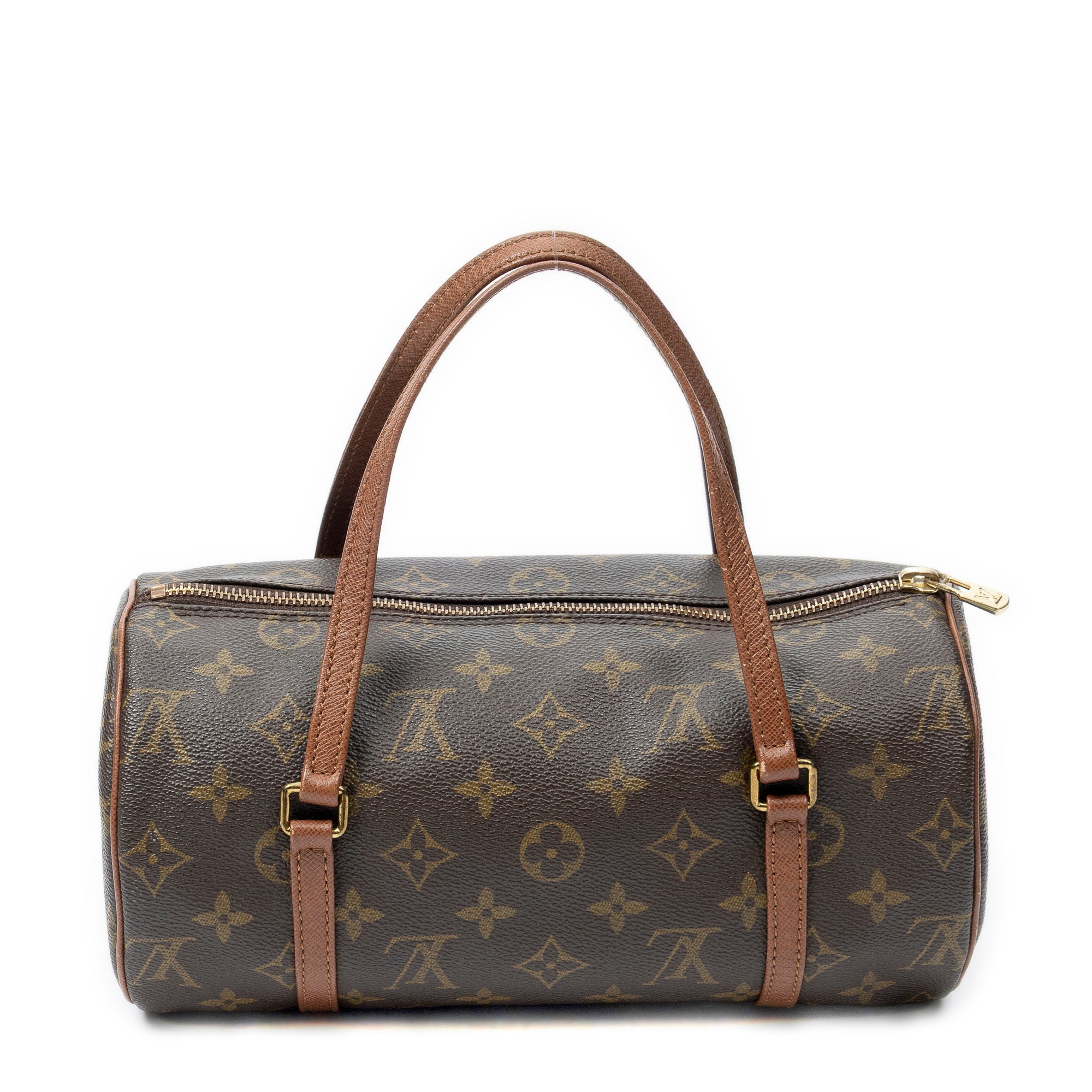 Handbag Papillon 26 Brown Monogram Canvas