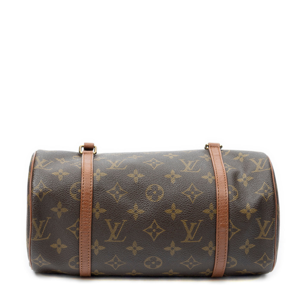 Handbag Papillon 26 Brown Monogram Canvas