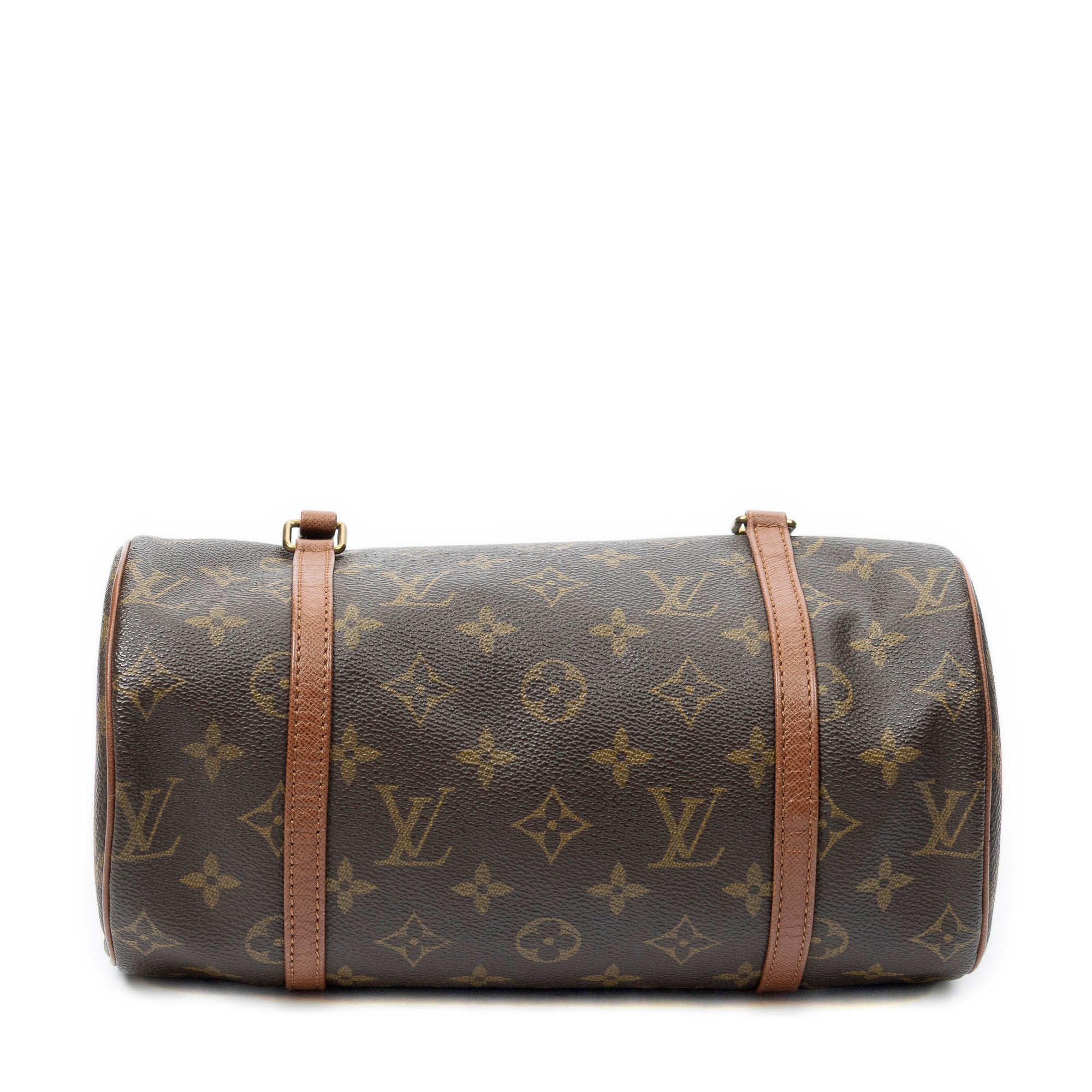 Handbag Papillon 26 Brown Monogram Canvas