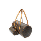 Handbag Papillon 30 Brown Monogram Canvas