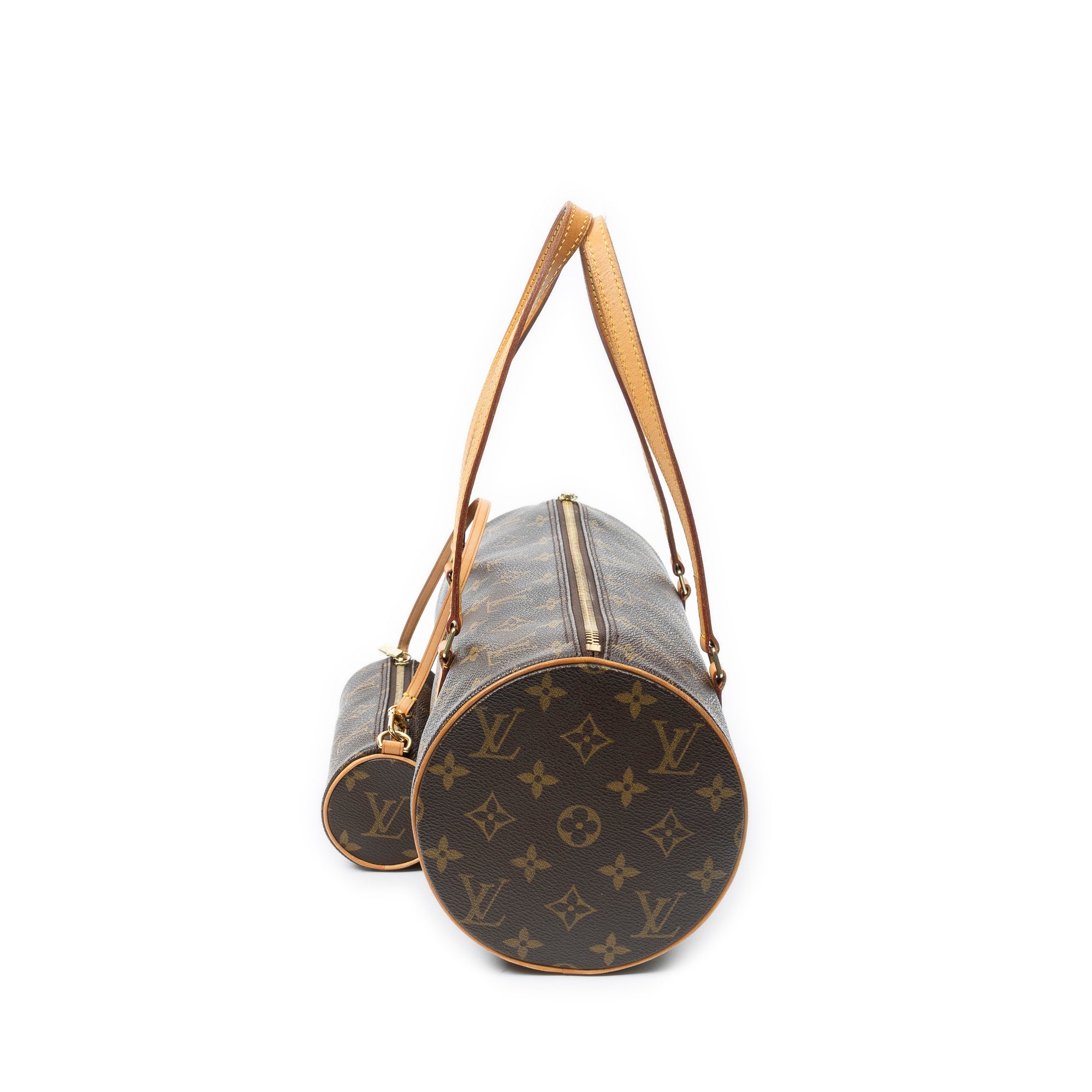 Handbag Papillon 30 Brown Monogram Canvas