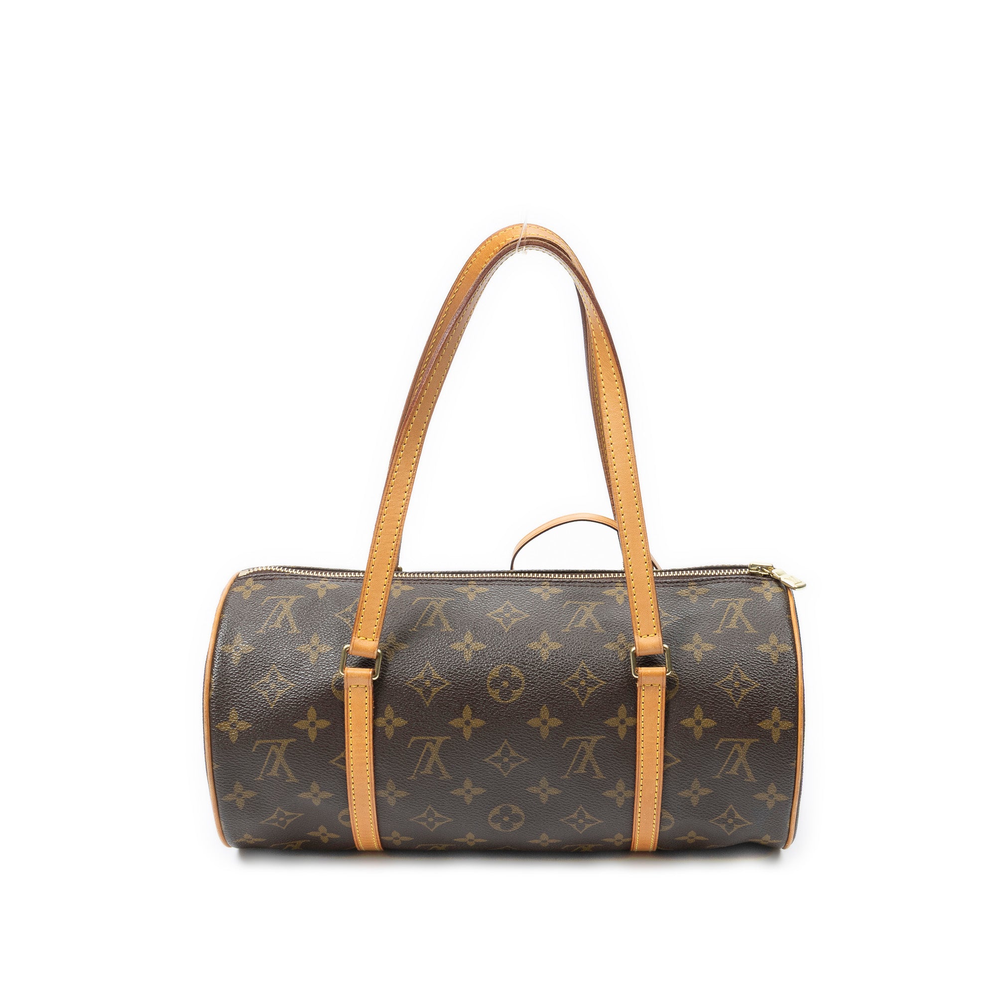 Handbag Papillon 30 Brown Monogram Canvas